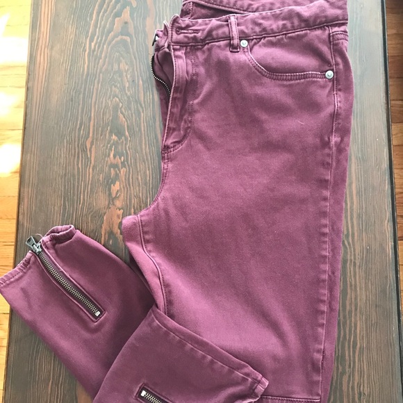 LOFT Pants - LOFT | Maroon Leggings